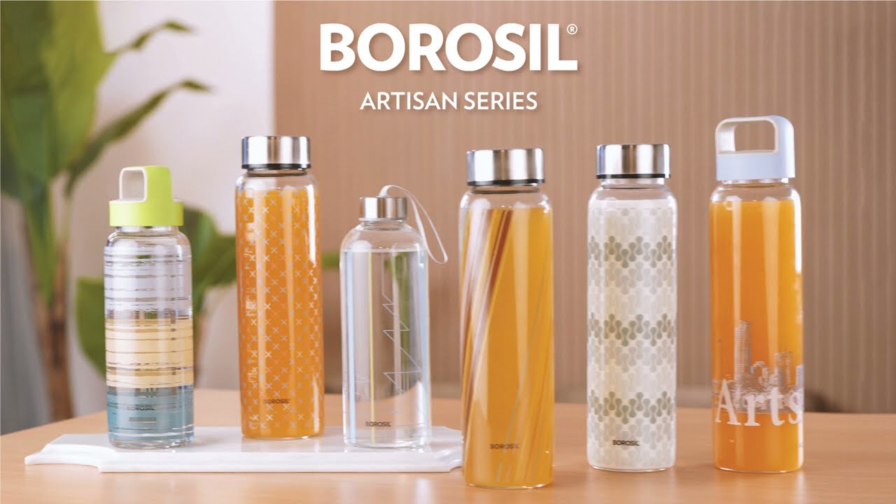 Artisan glass water bottles